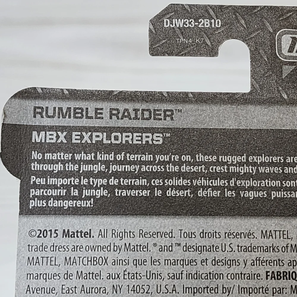Matchbox Rumble Raider-orange NWT